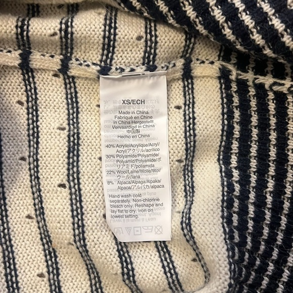 J. Crew Wool and Alpaca Blend Lightweight Horizontal Stripe Sweater, Sz. XS. - Picture 9 of 13